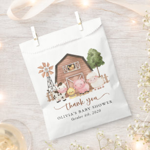 Bolsa De Papel Animales de granja, Animales adorables, Granero, B