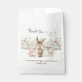 Bolsa De Papel Animales de granja Género Baby Shower neutro |