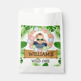 Bolsa De Papel Animales de Safari Cumpleaños Salvaje Uno FOTO