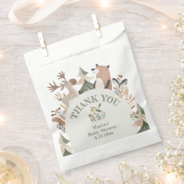 Bolsa De Papel Animales de Woodland Arch Baby Ducha Gracias