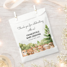 Bolsa De Papel Animales de Woodland Gracias Baby Shower
