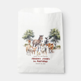 Bolsa De Papel Animales Fiestas modernos agradecidos por venir