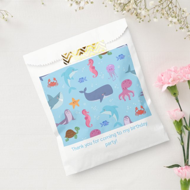 Bolsa De Papel Animales Marinos (Sellado)