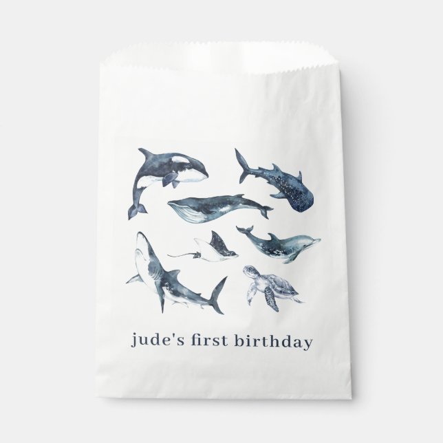 Bolsa De Papel Animales oceánicos (Anverso)