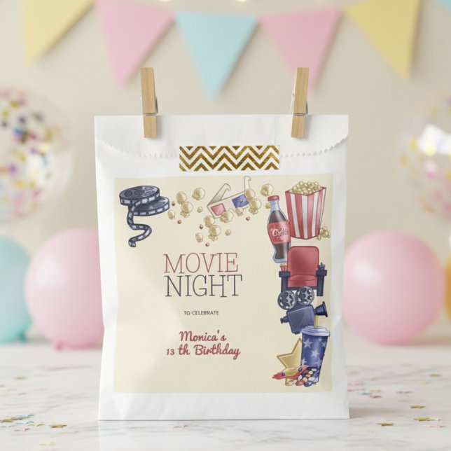 Bolsa De Papel Aniversario de la noche de la película para niños (Subido por el creador)