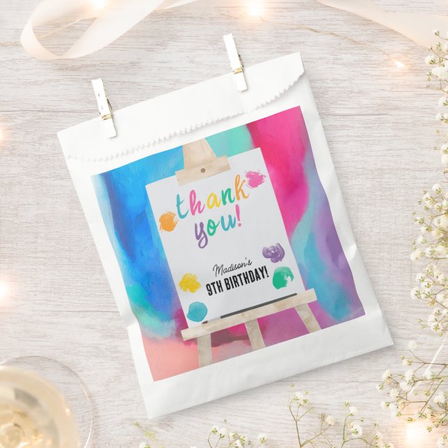 Bolsa De Papel Aniversario de la pintura de artistas de artesanía (Cortado)