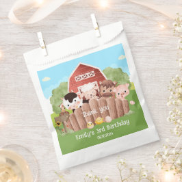 Bolsa De Papel Aniversario de los animales de la granja
