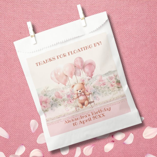 Bolsa De Papel Aniversario del cumpleaños del Chica de los globos (Subido por el creador)