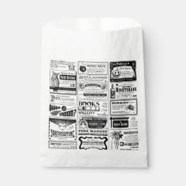 Bolsa De Papel Antiguo y espeluznante periódico blanco