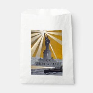 Bolsa De Papel Antorcha de la Estatua de la Libertad y Armada de 