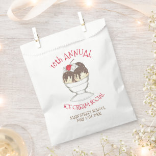 Bolsa De Papel Anual del evento social Ice Cream Hot Fudge Sundae