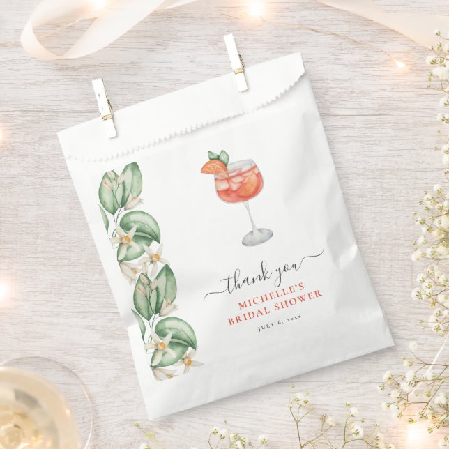 Bolsa De Papel Aperol Spritz Naranja Bridal Shower (Cortado)