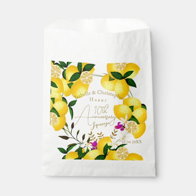 Bolsa De Papel Apretón de limón blanco (Anverso)