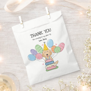 Bolsa De Papel Apricot Labradoodle Bag a favor del partido de cum