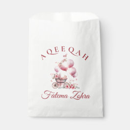Bolsa De Papel Aqiqah musulmana: La bebé de un globo rosa Strolle