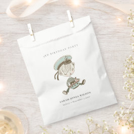 Bolsa De Papel Aqua Boys Pequeño marinero Náutico Cualquier Edad