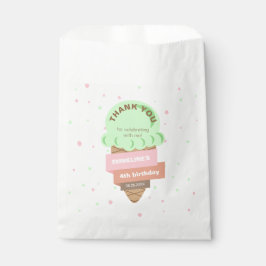 Bolsa De Papel Aquí Está La Cucharada Cumpleaños Dulce Helado De 
