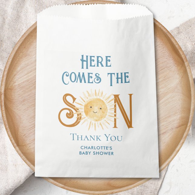 Bolsa De Papel Aquí viene el Baby Shower del niño (Subido por el creador)