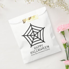 Bolsa De Papel Araña de Halloween telaraña personalizado blanco n