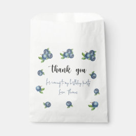 Bolsa De Papel Arándanos de color azul en primer cumpleaños graci