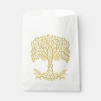 Bolsa De Papel Árbol Celta Amarillo De La Vida