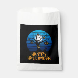 Bolsa De Papel Árbol de fantasía feliz de Halloween
