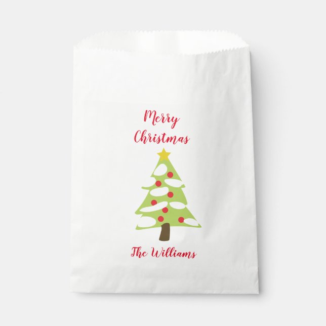 Bolsa De Papel Árbol de Navidad (Anverso)