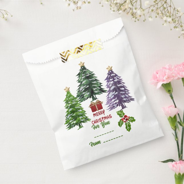 Bolsa De Papel Árbol de Navidad (Sellado)