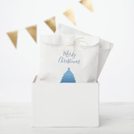 Bolsa De Papel Árbol de Navidad Azul