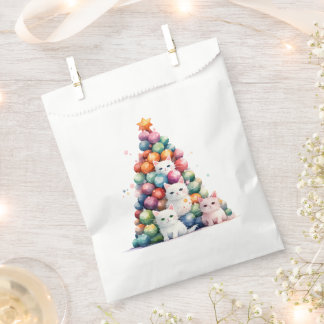 Bolsa De Papel Árbol de Navidad de Gatitos Adorables
