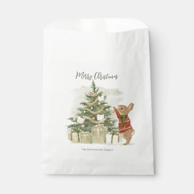 Bolsa De Papel Árbol de Navidad de Peter Rabbit (Anverso)