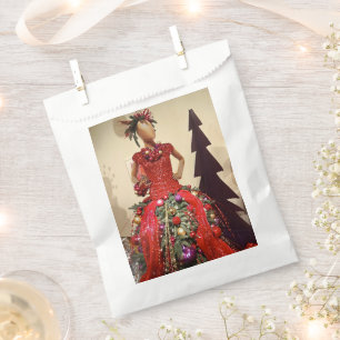 Bolsa De Papel Árbol de navidad del maniquí de la forma del