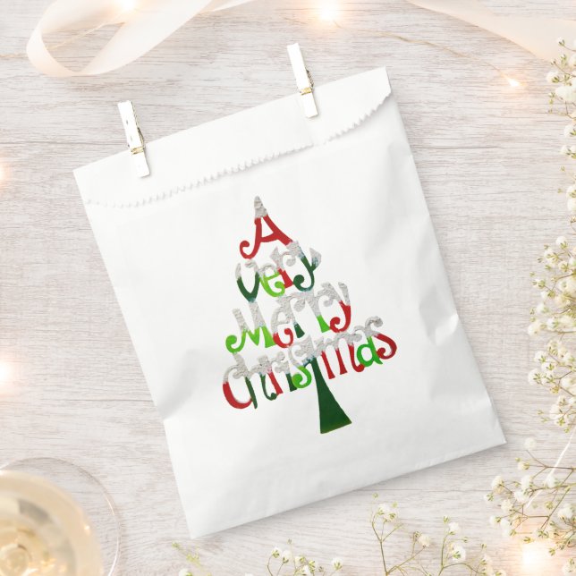 Bolsa De Papel Árbol de Navidad muy divertido (Cortado)