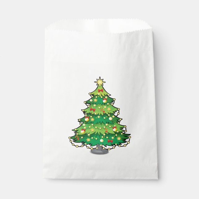 Bolsa De Papel Árbol de Navidad personalizado (Anverso)