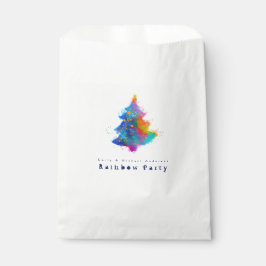 Bolsa De Papel Árbol de Navidad Personalizado Arcoíris Moderno