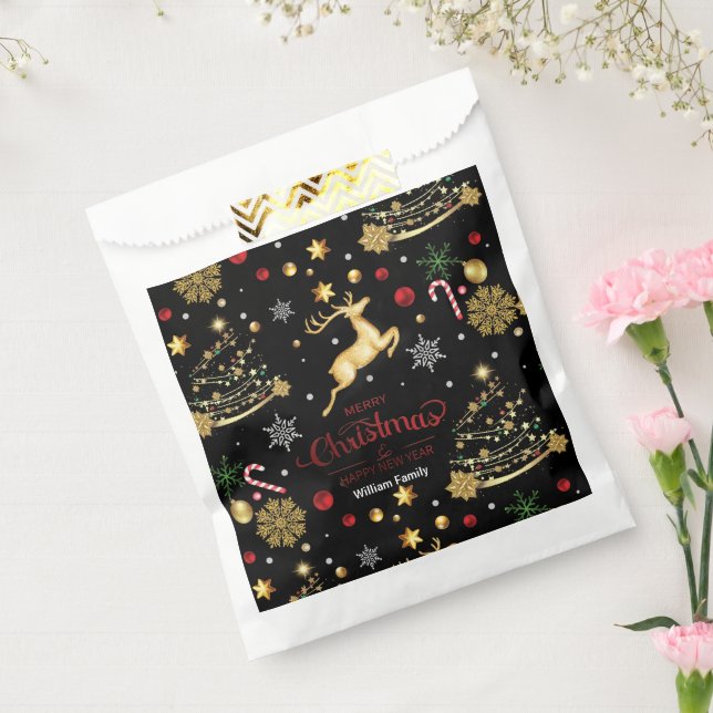 Bolsa De Papel Árbol de navidad rojo (Sellado)