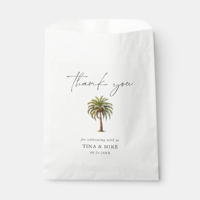 Bolsa De Papel ÁRBOL DE Palma Tropical EXÓTICO Gracias (Anverso)