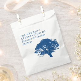 Bolsa De Papel Árbol de roble azul, Boda rústico y minimalista