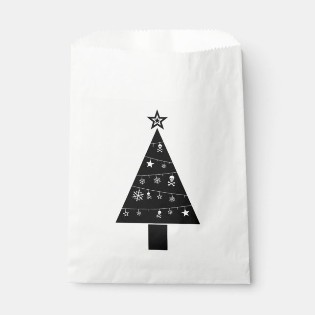 Bolsa De Papel Árbol gótico de Navidad (Anverso)