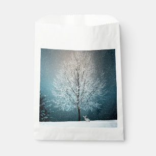 Bolsa De Papel Árbol helado en la tarde