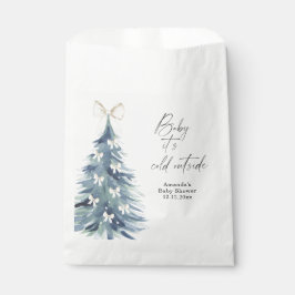 Bolsa De Papel Árbol verde con arcos Ducha bebé