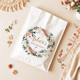 Bolsa De Papel ARBOR Bohemian Feather Greenery Wreath Boho