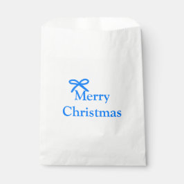 Bolsa De Papel Arco azul alegre Navidad regalos familiares simple