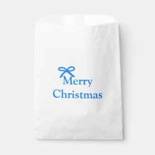 Bolsa De Papel Arco azul alegre Navidad regalos familiares simple