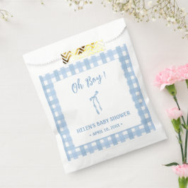 Bolsa De Papel Arco azul simple pelado niños bebé ducha