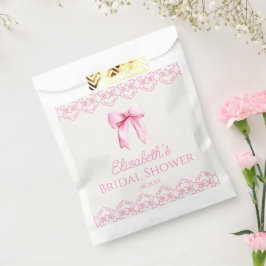 Bolsa De Papel Arco de novia coqueta rosa Regalo de Despedida de