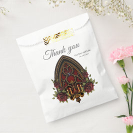 Bolsa De Papel Arco gótico con calaveras.