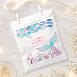 Bolsa De Papel Arcoiris bajo mar Mermaid Tail Baby Shower