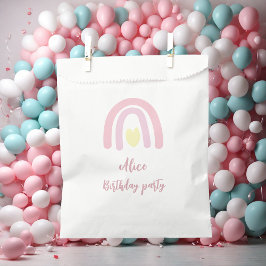 Bolsa De Papel Arcoiris color de agua amarillo rosa Cumpleaños