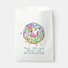 Bolsa De Papel Arcoíris Unicornio Dab Baila divertido Donut Helad